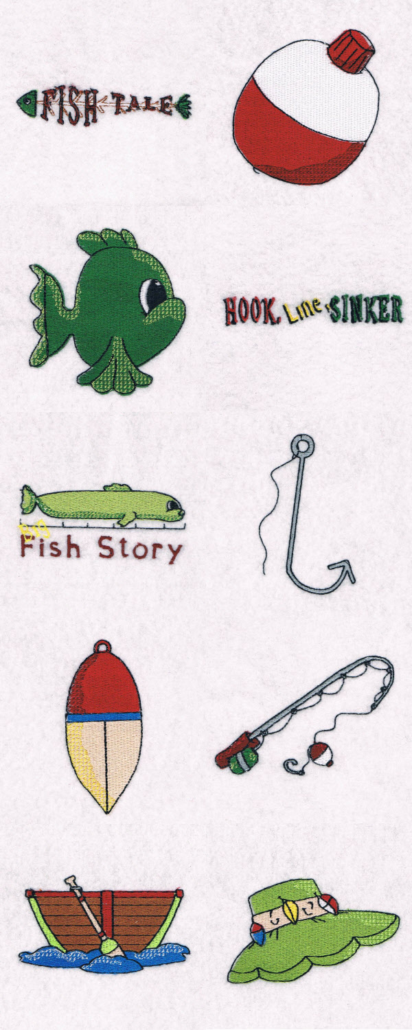 Fish Tales Embroidery Machine Design Details