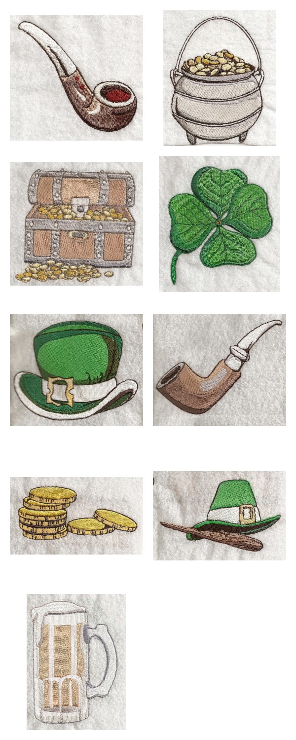 St Patricks Day Embroidery Machine Design Details