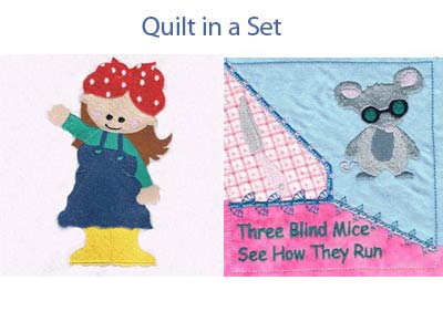 Three Blind Mice Embroidery Machine Design