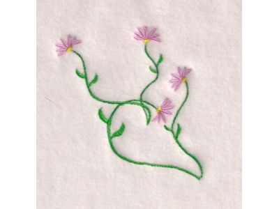 Floral Swirls Embroidery Machine Design