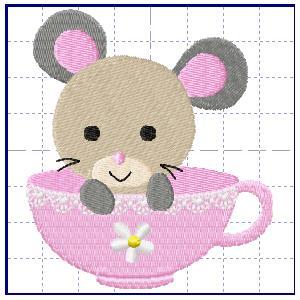 Alices Tea Party Embroidery Machine Design
