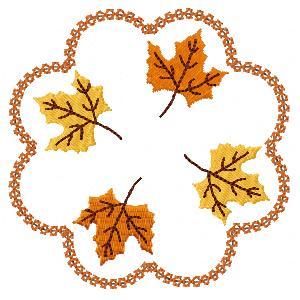 Autumn Leaf Pincushions I T H Embroidery Machine Design