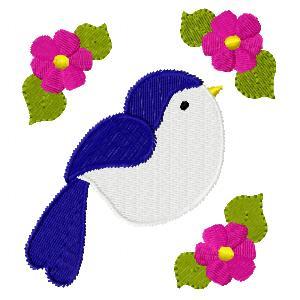 Birds And Flowers Embroidery Machine Design