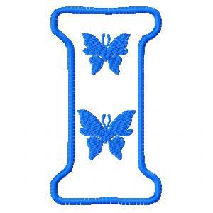 Butterfly Alphabet Embroidery Machine Design
