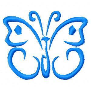 Butterfly Outlines Embroidery Machine Design