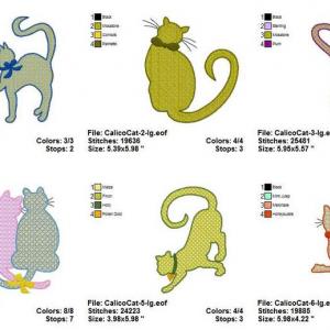 Calico Cats Embroidery Machine Design