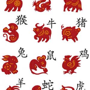 Chinese Zodiac Embroidery Machine Design