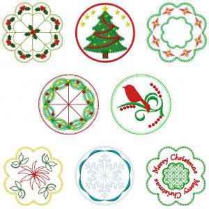 Christmas Pincushions Embroidery Machine Design