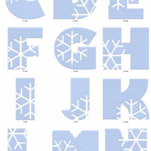 Crystal Snowflake Alpha Embroidery Machine Design