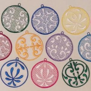 FSL Frosted Ornaments Embroidery Machine Design