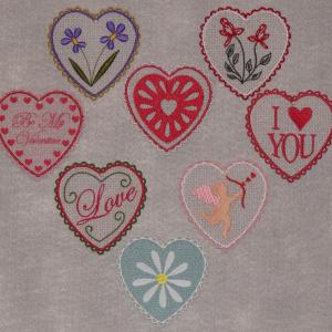 FSL Valentine Sun Catchers Embroidery Machine Design
