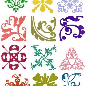 Floral Swirls Embroidery Machine Design