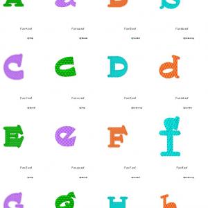 Funtime Alphabet Embroidery Machine Design