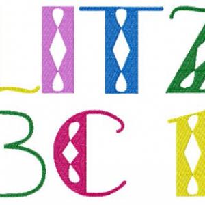 Glitzy Alphabet Embroidery Machine Design