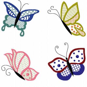 Lacy Butterflies Embroidery Machine Design