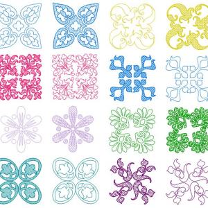 Lacy Quilt Blocks Embroidery Machine Design