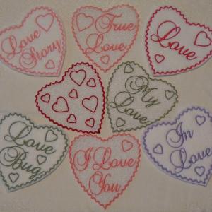 Love Hearts_ FSL Coasters_ Designs Embroidery Machine Design