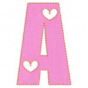 Love Letters Alphabet Embroidery Machine Design
