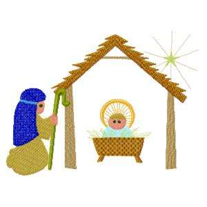 Nativity Embroidery Machine Design