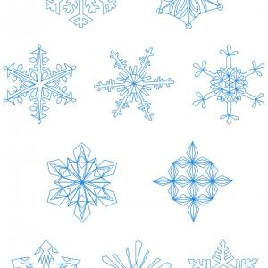 Snowflakes Embroidery Machine Design