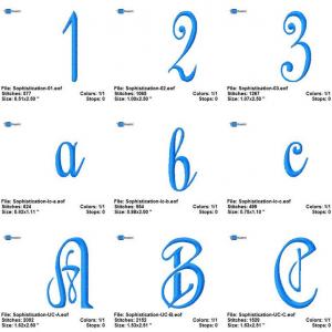 Sophistication Font Embroidery Machine Design