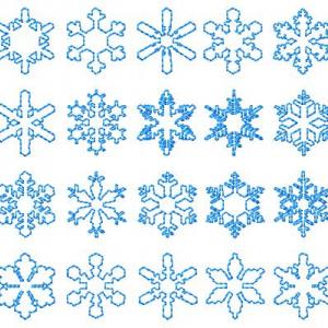 Sparkling Snowflakes Embroidery Machine Design