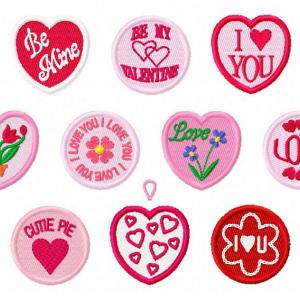 Valentine Buttons Embroidery Machine Design