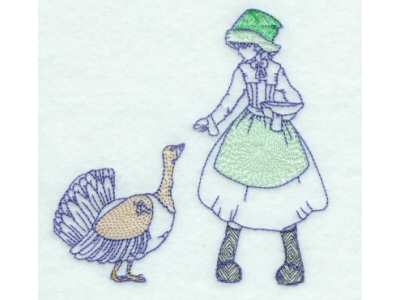 Thanksgiving Bonnets Embroidery Machine Design