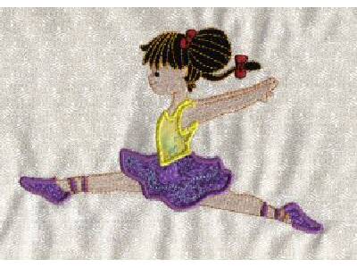 Applique Ballet Dancers Embroidery Machine Design
