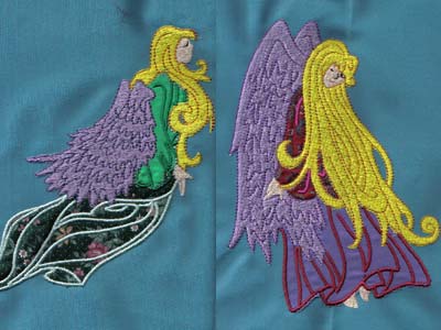Applique Angels 2 Embroidery Machine Design