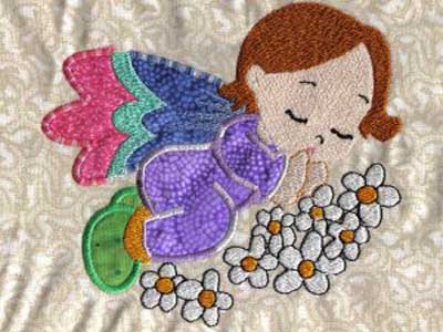 Applique Baby Angels 2 Embroidery Machine Design