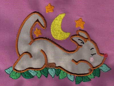 Applique Kangaroo Embroidery Machine Design