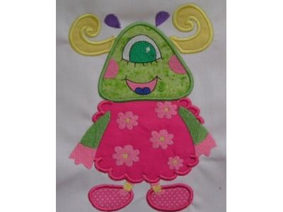 Applique Monsters Embroidery Machine Design