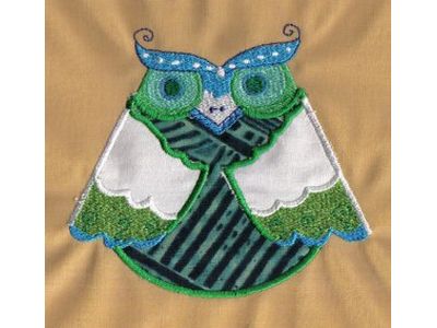 Applique Owls Embroidery Machine Design