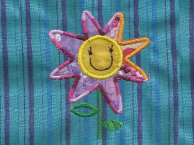 Applique Patchy Flowers Embroidery Machine Design