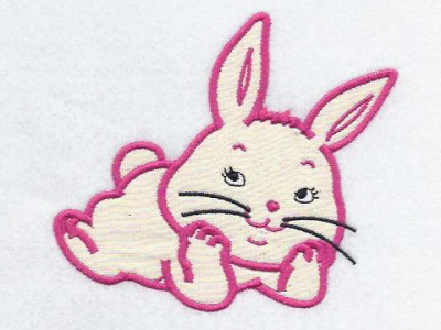 Applique Super Cute Bunnies Embroidery Machine Design