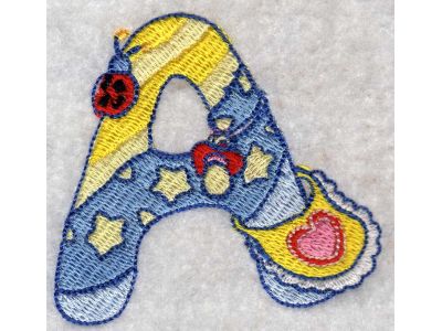 Baby Alphabet Embroidery Machine Design