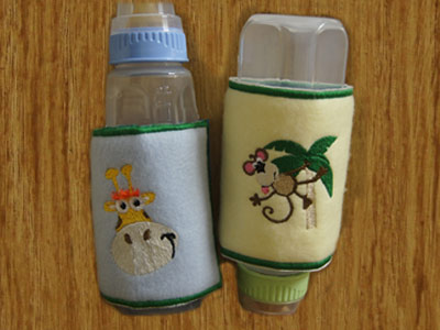 Baby Bottle Wraps Embroidery Machine Design