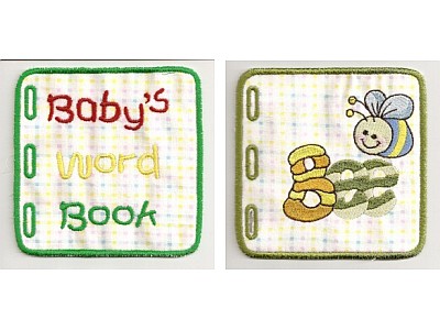 Babys Word Book Embroidery Machine Design
