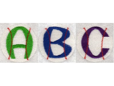 Baseball Alphabet Embroidery Machine Design