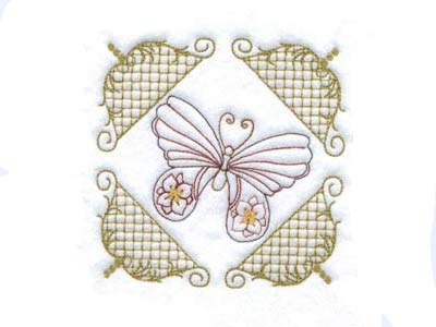 Elegant Butterfly Quilt Blocks Embroidery Machine Design