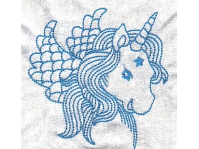 BW Unicorns Embroidery Machine Design