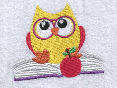 Back to School Owls Embroidery Machine Design