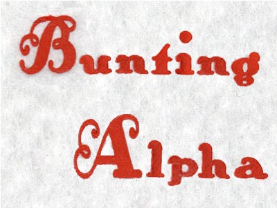 Bunting Alphabet Embroidery Machine Design