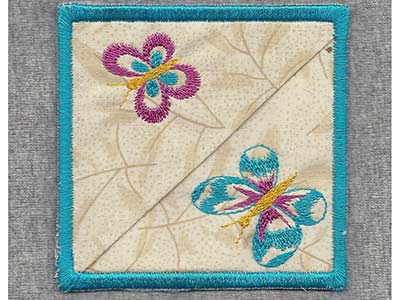 Butterfly Corner Bookmarks Embroidery Machine Design