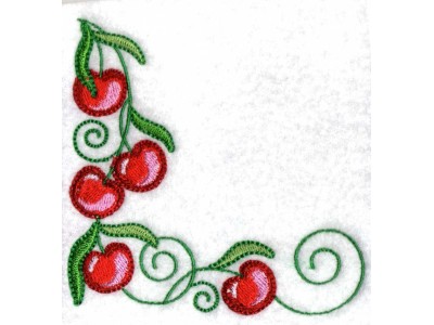 Cherry Flowers Embroidery Machine Design