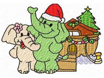 DD Christmas Noahs Ark Embroidery Machine Design