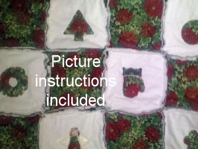 Christmas Rag Quilt Embroidery Machine Design