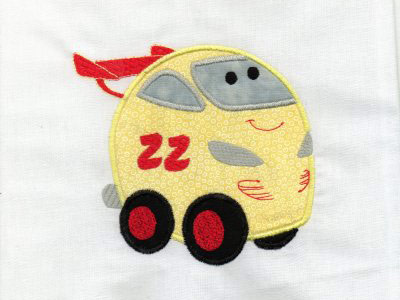 Chubby Cars Applique Embroidery Machine Design
