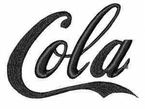 Cola Font Machine Embroidery Designs